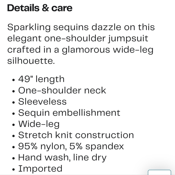 Love by Design Jupiter Sequins One Shoulder Jumpsuit Black M - Picture 12 of 13